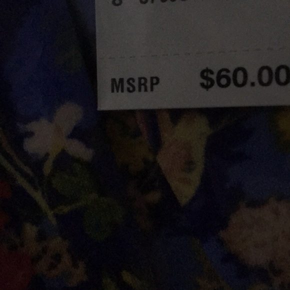 Asymmetrical modern floral faux wrap skirt - Picture 6 of 6